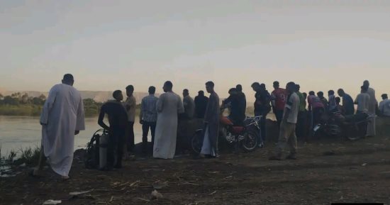 البحث عن جثة طالب غرق فى نهر النيل بقنا