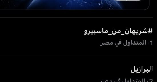 شريهان تحتل المركز الأول على موقع إكس بعد حديثها لبرنامج (من ماسبيرو)