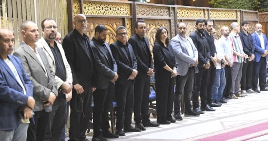 وصول قيادات "اليوم السابع" لتلقى العزاء فى الزميل الراحل أحمد عادل 