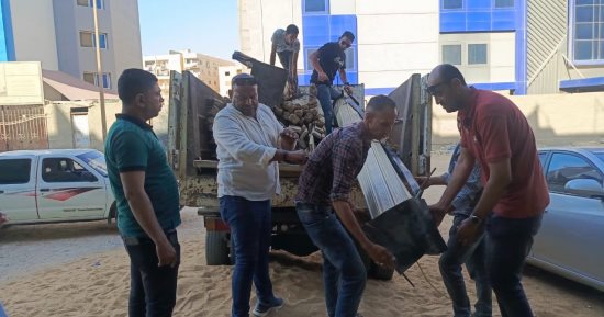 إيقاف أعمال بناء وتشطيب مخالفة خلال حملات موسعة بهضبة الأهرام.. صور