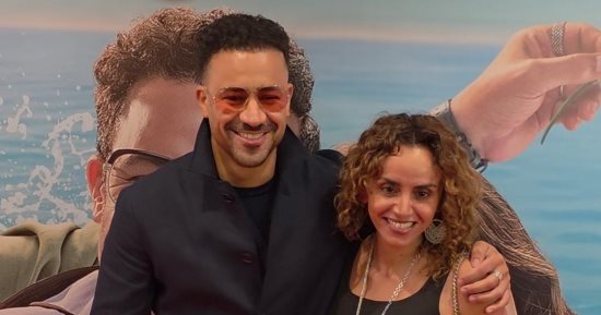 أحمد داود يحتفل بعرض فيلم الكراش وزوجته علا رشدي تدعمه