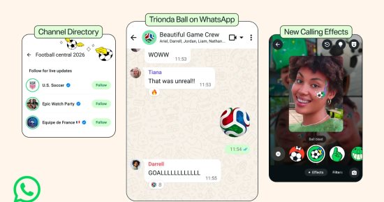 واتساب يطرح مميزات جديدة للإحتفال بكأس العالم