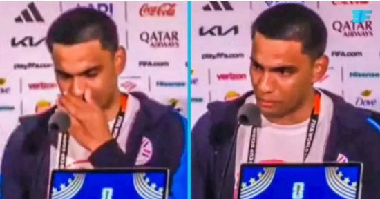 لاعب باراجواي ينهار باكيا أمام الصحفيين قبل مواجهة الولايات المتحدة.. فيديو