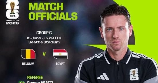 طاقم تحكيم برازيلى يدير لقاء مصر وبلجيكا فى افتتاح مشوار الفراعنة بالمونديال