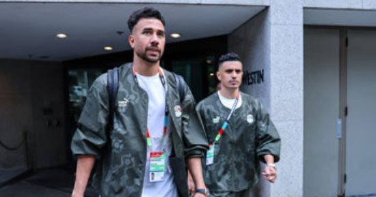 منتخب مصر يتوجه إلى ملعب لومن فيلد استعدادا لمواجهة بلجيكا بالمونديال