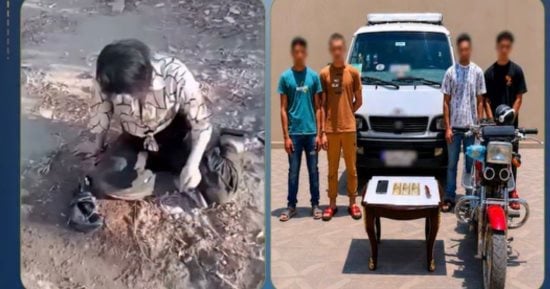 ضبط المتهمين بالتعدى على سيدة وإلقائها بمجرى مائى.. فيديو