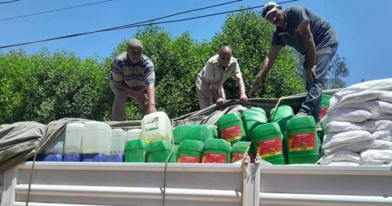ضبط أسمدة مجهولة المصدر فى حملة مكبرة بالمنوفية
