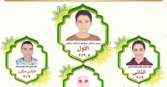 محافظ الغربية يعلن أسماء أوائل الشهادة الإعدادية بالمحافظة