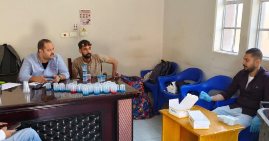 شركة مياه الشرب بسوهاج تجرى تحليل المخدرات لأكثر من 700 عامل مرشحين للترقية