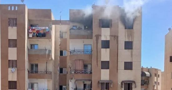 إنقاذ سيدة وطفلتيها من حريق شقة سكنية في بورسعيد