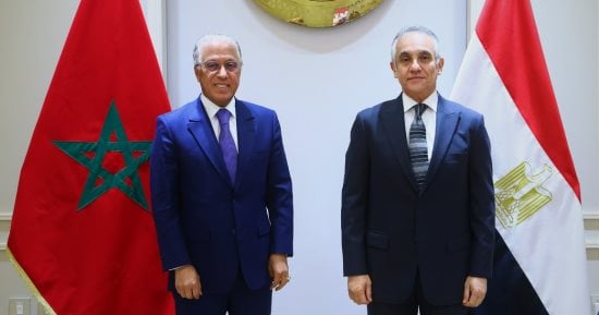 وزير العدل يستقبل سفير المملكة المغربية لبحث تطوير التعاون القضائي المشترك