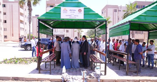 وزير العمل يفتتح ساحة انتظار ومظلات للعمال بمدينة 6 أكتوبر
