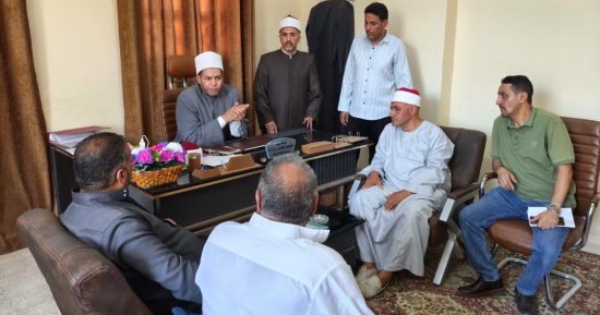 مدير أوقاف شمال سيناء يجري مرورا مفاجئا على إدارة بئر العبد.. تفاصيل
