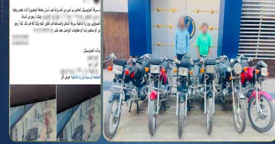 الداخلية تضبط المتهم بسرقة الدراجات النارية في الدقهلية.. فيديو