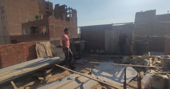 إزالة جمالون مخالف وأعمال بناء غير قانونية بحملات مكثفة لحى العجوزة.. صور