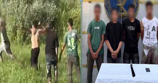 ضبط المتهمين بالتعدي على شخص بسلاح بسبب موبايل ..فيديو