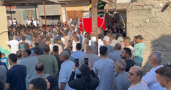 أهالى البحيرة يشيعون جثمان أمين شرطة إثر إستشهاده أثناء عمله بالإسكندرية