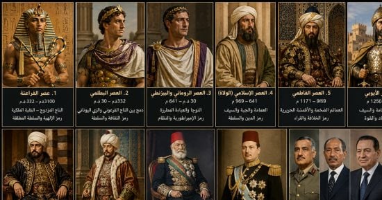 عباءة السلطة.. أزياء حكام مصر تروي التاريخ من التاج الفرعوني للبدلة الرسمية.. الملابس الرسمية منذ 5000 سنة مثلت لغة سياسية ودينية وعسكرية تعكس هوية الدولة ومصدر الشرعية ورسائل قوة موجهة للداخل والخارج