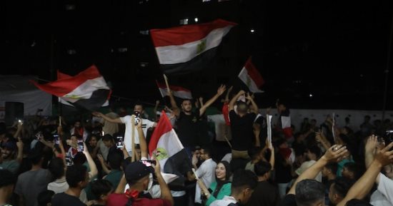 احتفالات في غزة بفوز منتخب مصر على استراليا والتأهل  لثمن النهائي
