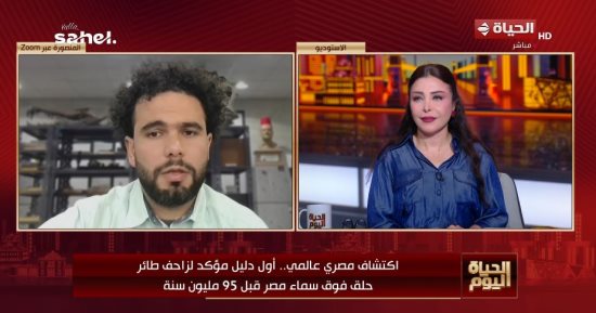بلال سالم: اكتشاف أول حفريات للتيروصورات في الواحات البحرية يسد فجوة علمية