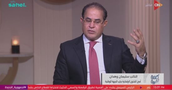 سليمان وهدان: المجالس المحلية ركيزة للتنمية والرقابة