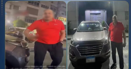 ضبط المتهم بالتعدى على شخص والتلويح بإشارة خارجة.. فيديو