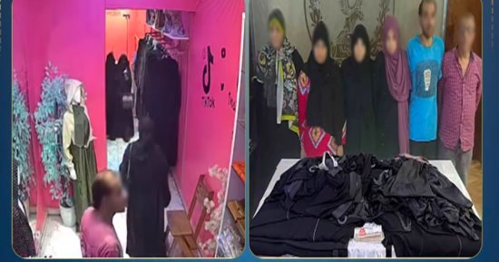 ضبط المتهمين بسرقة بضائع من داخل محل تجاري بالمقطم.. فيديو