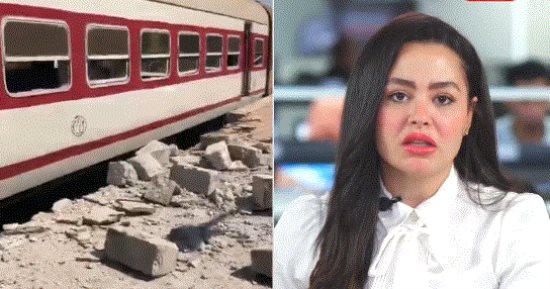 تفاصيل خروج عربة قطار دمنهور- طنطا عن القضبان بمحطة محلة روح فى الغربية