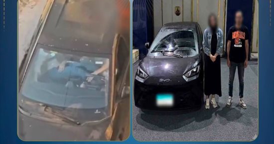 ضبط شاب وفتاة لارتكابهما أفعالا خادشة للحياء داخل سيارة.. فيديو