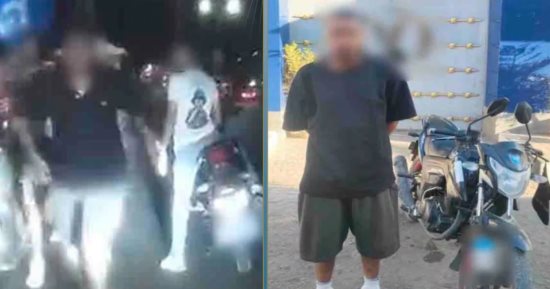 ضبط قائد دراجة نارية لتعديه على سائق سيارة بسبب أولوية المرور ..فيديو