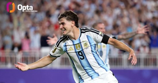 ألفاريز يعادل رقم مارادونا التاريخي مع الأرجنتين فى كأس العالم 2026 