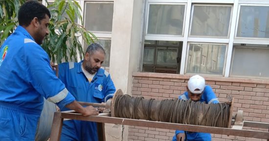 مياه القناة تنتهى من التطهير الشامل لمحطة صرف صحى عرب المعمل بالسويس