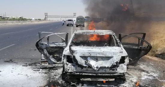 السيطرة على حريق سيارة ملاكى فى مدينة بدر