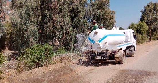 رفع 80 طن مخلفات وتمهيد طرق ورفع إشغالات فى حملات بالمنوفية