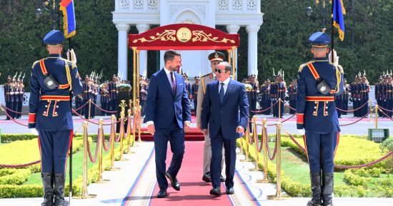 الرئيس السيسي يستقبل رئيس جمهورية الجبل الأسود