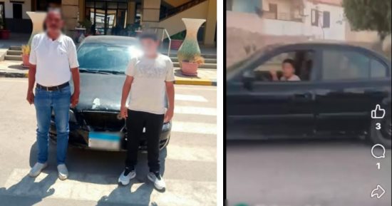 الداخلية تضبط طفل يقود سيارة معرضا حياة المواطنين للخطر