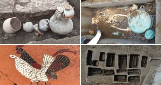 اكتشاف مقبرة نادرة تعود لـ 2500 عام أسفل مصنع مكرونة بإيطاليا