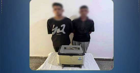 وزارة الداخلية تضبط المتهمين بسرقة مدرسة فى القليوبية.. فيديو
