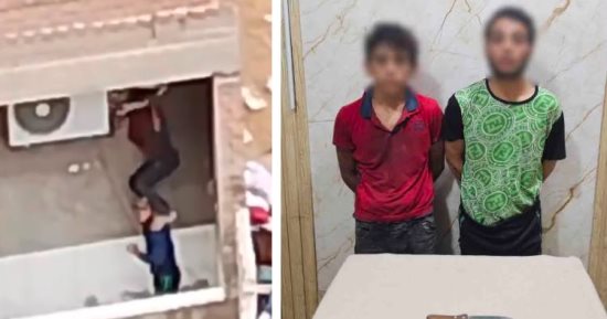 الداخلية تضبط لصين حاولا سرقة تكييف فى المحلة بعد تصويرهما  