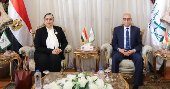 رئيس مجلس الدولة يستقبل رئيسة المجلس القومى للمرأة لبحث تعزيز التعاون وتبادل التهنئة
