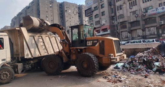 استجابة للشكاوى.. رفع المخلفات من نفق اللبينى والمريوطية وشارع الأربعين بالهرم