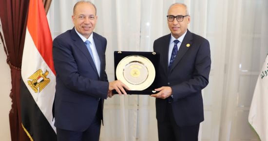 رئيس مجلس الدولة يستقبل رئيس جامعة المنصورة لتهنئته بتولي منصبه