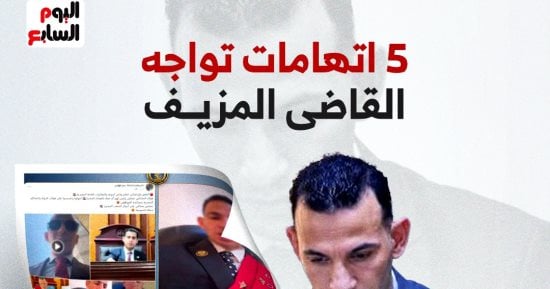5 اتهامات تواجه القاضى المزيف.. إنفوجراف