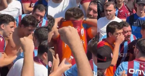 مشجع جالاتا سراي يخلع قميص فريقه في مراسم استقبال محمد صلاح (فيديو)