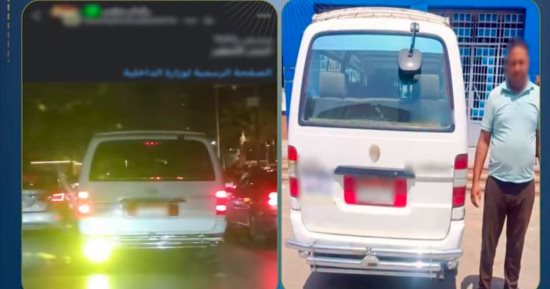 «الداخلية» تضبط سائق ميكروباص ثبت كشاف عالى الإضاءة.. فيديو