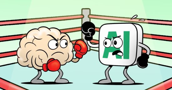 مصارعة العقل مع AI فى كاريكاتير اليوم السابع