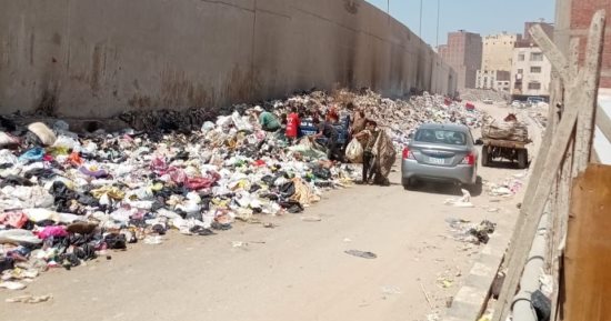 رفع 400 طن مخلفات «رتش» فى الهرم وفتح الطريق أمام السيارات.. صور