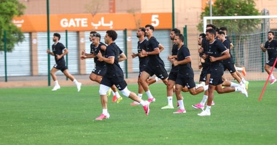 المصري يختتم تدريباته ويتوجه إلى السويس استعداداً للاتحاد السكندري