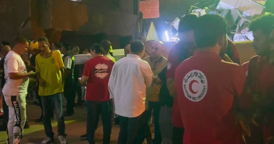 صور لموقع انهيار العقار فى حدائق القبة 