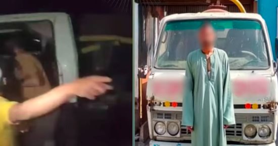 الداخلية تضبط سائق يفرغ حمولة مياه صرف صحي بمصرف مائي (فيديو)